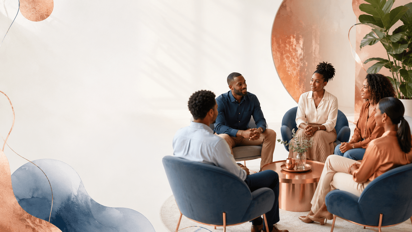 A group wellbeing session facilitated by a Wellbeing Hub™ specialist